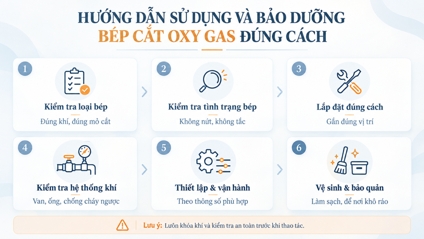 Bảo dưỡng bép cắt đúng cách