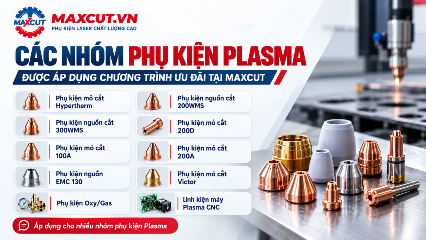 Các nhóm phụ kiện plasma được áo dụng