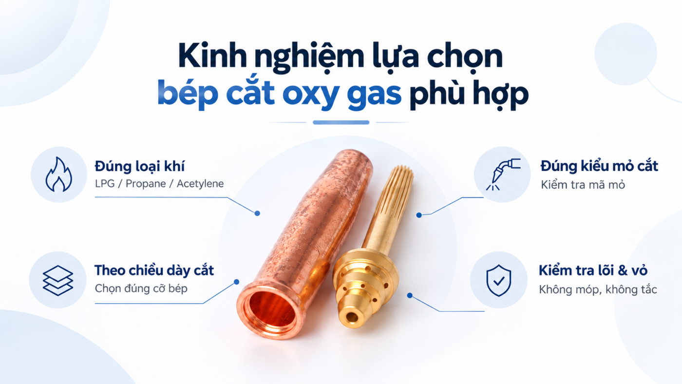 Lựa chọn bép cắt oxy gas phù hợp