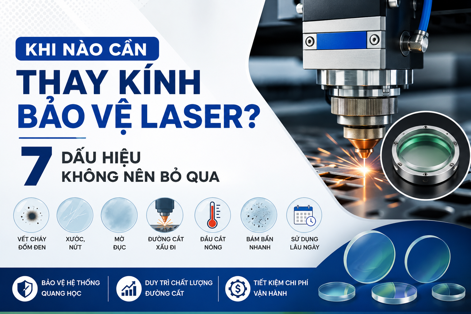 Khi Nào Cần Thay Kính Bảo Vệ Laser? 7 Dấu Hiệu Không Nên Bỏ Qua